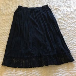 Banana Republic Factory Navy Blue Pleated Skirt